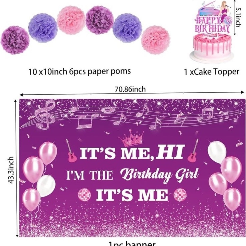 NWT Swiftie Birthday Party Supplies Set + Party‎ Favors